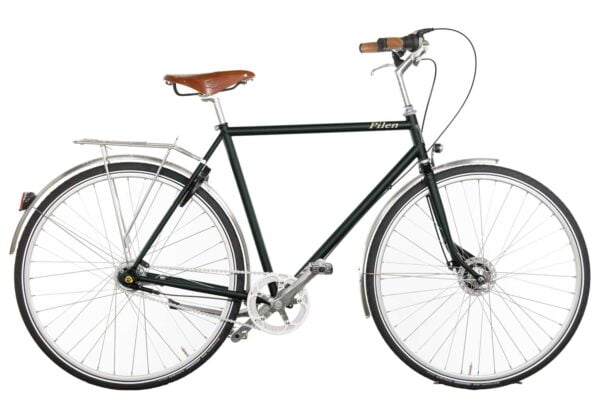 Pilen GT herr Duragrön. Extrautrustad: sadel Brooks B17 honung, handtag Herrmans Primergo.