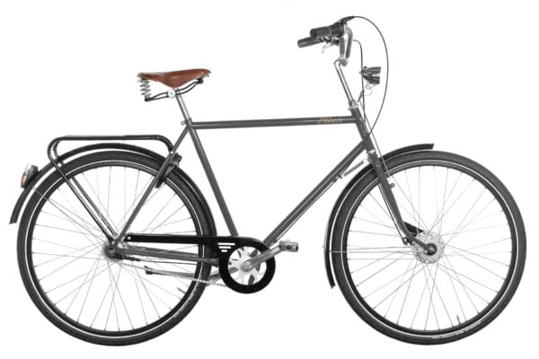 Pilen Lyx herr Grå RAL 7022. Extrautrustad: Plusfärg Grå RAL 7022, sadel Brooks B67 honung äkta läder.