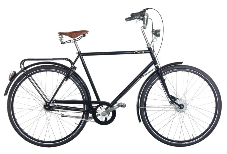 Pilen Lyx herr svart RAL 9005. Extrautrustad: sadel Brooks B66 brun.