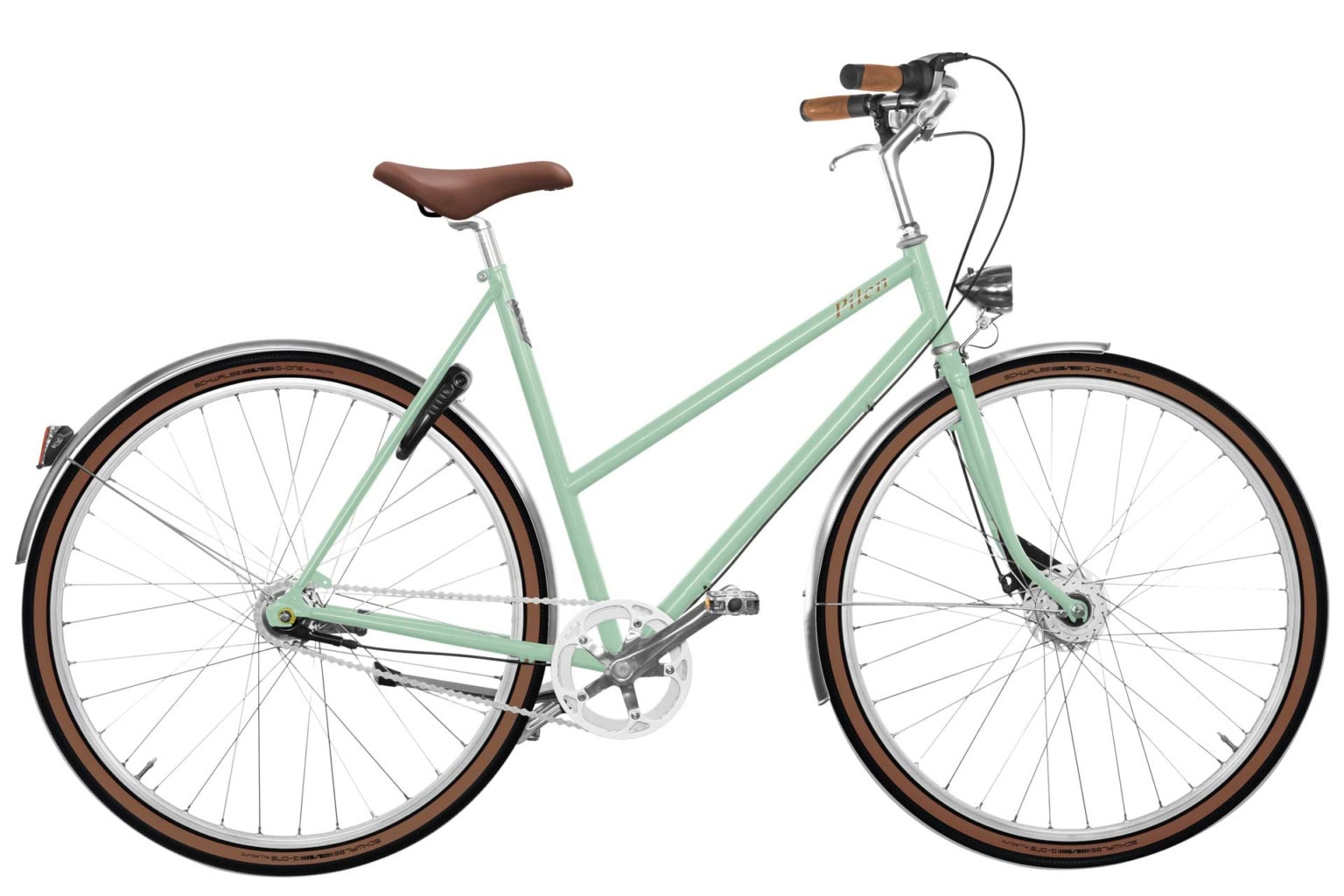 Pilen GT damcykel Ljusgrön RAL 6021. Extrautrustad.