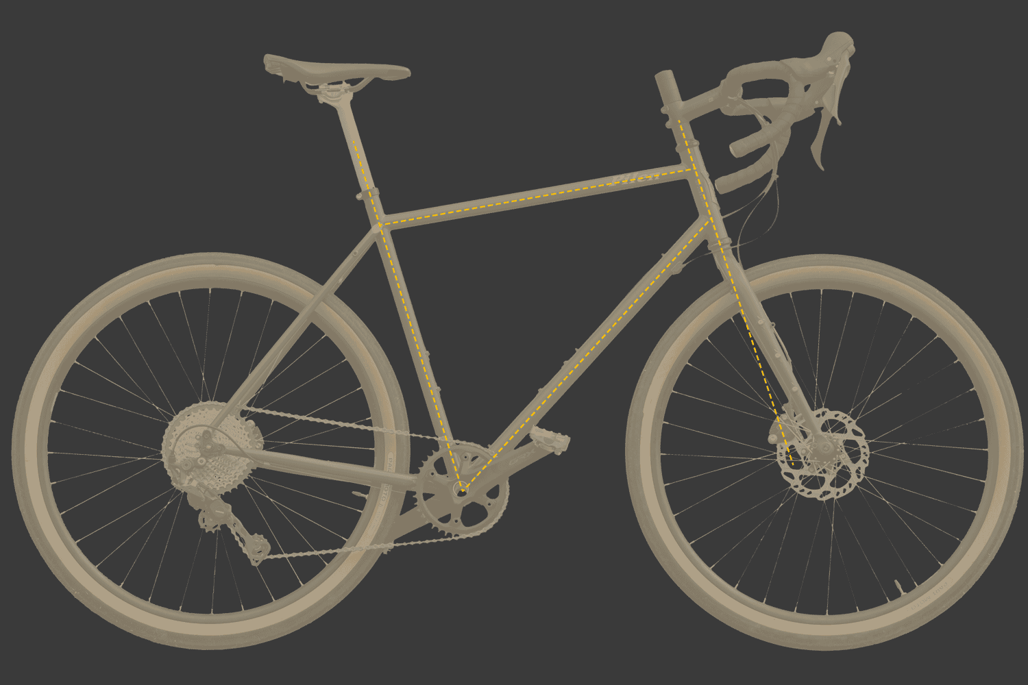 Pilen Grus gravelcykel geometrier.
