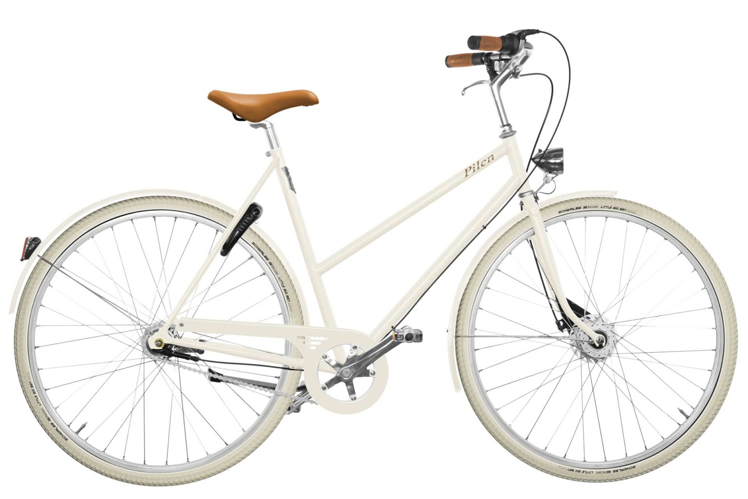Pilen GT damcykel Creme RAL 1015. Extrautrustad.